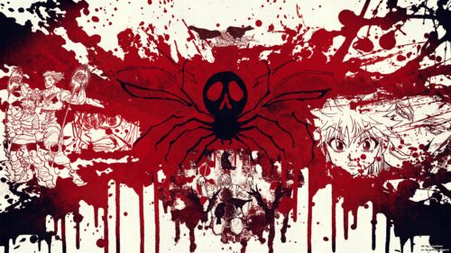 Hunter x Hunter Phantom Troupe Spider Red Blood Splatter Desktop Wallpaper