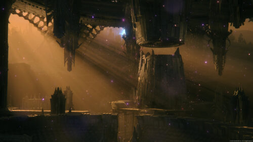 Epic Fantasy World Ancient Architecture 4K PC Wallpaper