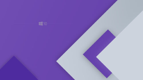 Minimalist Purple Windows 10 Abstract Geometric Desktop Wallpaper