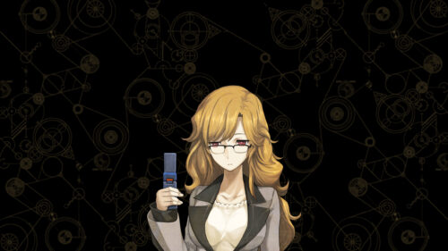 Anime Girl with Golden Hair and Glasses Steins Gate Style PC Wallpaper