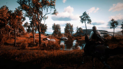 Arthur Morgan Riding Horse in Red Dead Redemption 2 Landscape PC Wallpaper