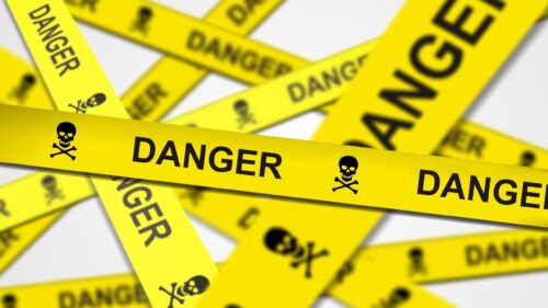 Abstract Danger Warning Tape Pattern 4K Desktop Wallpaper