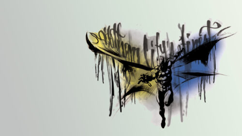 Artistic Batman Gotham City Graffiti Style 4K PC Wallpaper