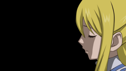Lucy Heartfilia Profile Anime Girl Minimalist 4K PC Wallpaper