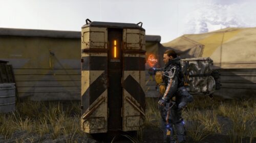 Sam Porter Bridges Hacking a Terminal Death Stranding Desktop Wallpaper