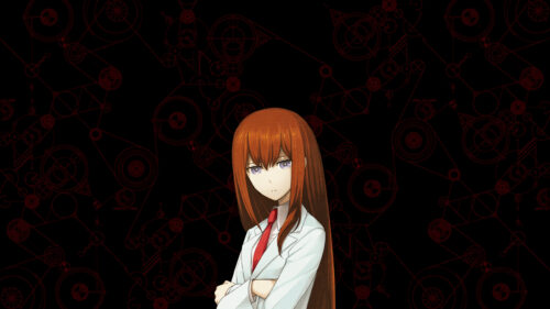 Kurisu Makise Steins Gate Anime Girl Minimalist Desktop Wallpaper