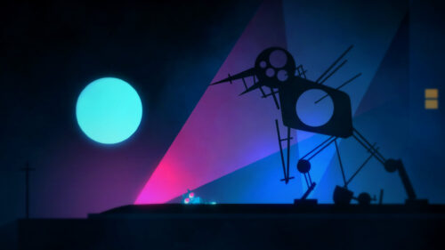 Night in the Woods Minimalist Silhouette Landscape PC Wallpaper