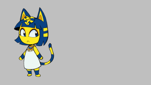 Cute Ankha Animal Crossing Character Minimalist PC Wallpaper
