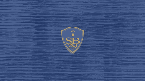 Stade Brestois 29 Official Crest Blue Textured Desktop Wallpaper