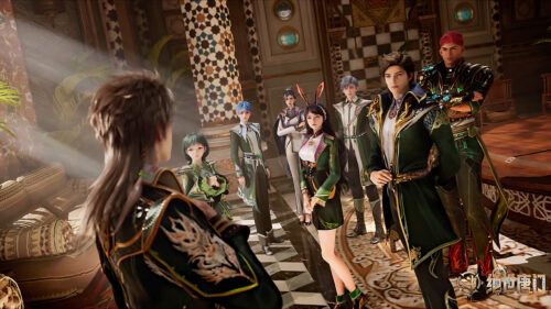 Soul Land Anime Characters Group Fantasy Hallway 4K Wallpaper