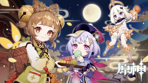 Genshin Impact Moonchase Festival Qiqi and Yaoyao PC Wallpaper