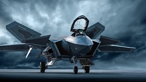 F 22 Raptor Stealth Fighter Jet Under Stormy Sky PC Wallpaper