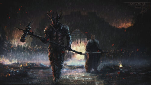 Robert Baratheon Battle of the Pyke Dark Fantasy 4K Wallpaper