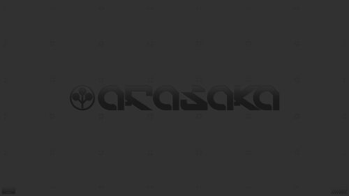 Minimalist Arasaka Corporation Logo Dark Grey PC Wallpaper