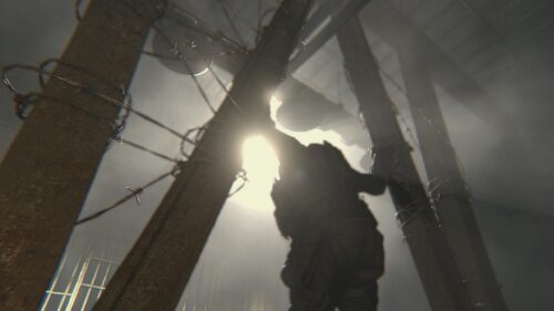 Soldier Silhouette in Dystopian Foggy Atmosphere 4K PC Wallpaper