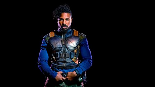 Michael B Jordan as Erik Killmonger Black Panther Desktop Wallpaper