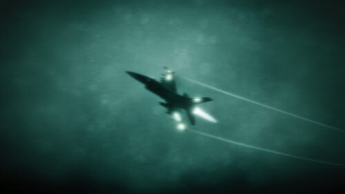 Stealth Fighter Jet Flying Through Stormy Night Sky 4K Wallpaper