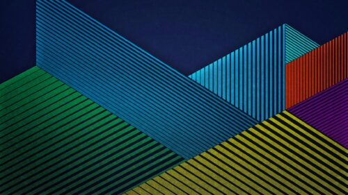 Minimalist Colorful Geometric Lines Abstract Desktop Wallpaper