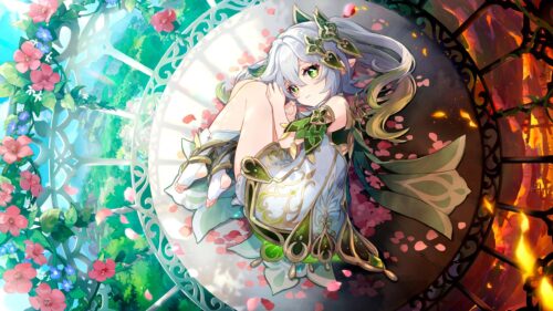 Nahida Genshin Impact Artistic Floral Fantasy 4K Wallpaper