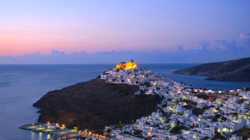 Astypalaia Greece Island Village at Sunset 4K PC Wallpaper