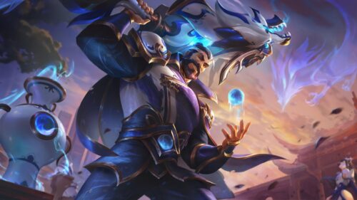 League of Legends Inkshadow Yasuo Warrior Fantasy 4K PC Wallpaper