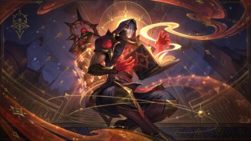 Jhin League of Legends Cosmic Mage Fantasy Art 4K PC Wallpaper