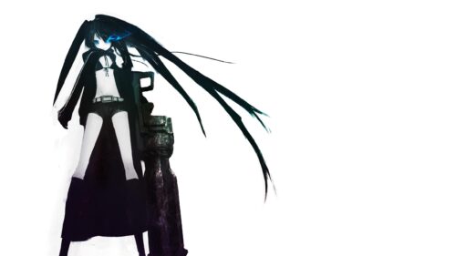 Black Rock Shooter Anime Girl with Cannon 4K Desktop Wallpaper