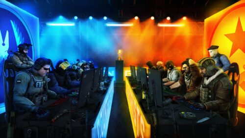 Intense CS GO Counter Terrorist vs Terrorist Gaming Competition PC Wallpaper