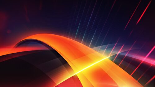 Abstract Glowing Orange and Red Energy Waves 4K Wallpaper