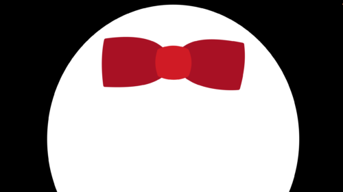 Minimalist Red Bow Tie on White Circle Design PC Wallpaper