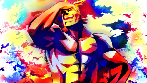 All Might My Hero Academia Vibrant Pop Art Style 4K PC Wallpaper