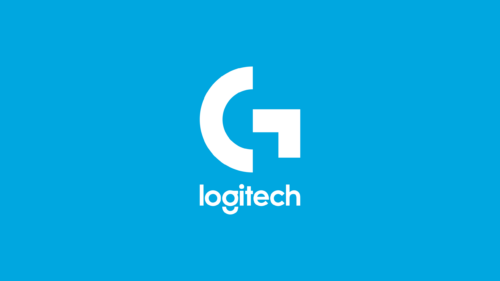 Minimalist Logitech G Gaming Logo Blue Background PC Wallpaper