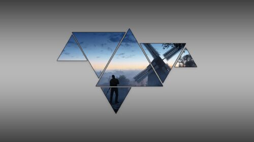 Geralt of Rivia Witcher 3 Triangle Art Landscape PC Wallpaper