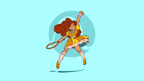 Princess Daisy Tennis Champion Fan Art Desktop Wallpaper