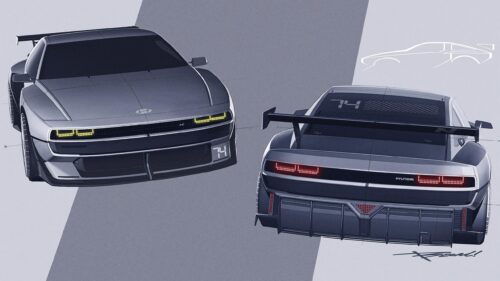 Hyundai N Vision 74 Concept Car Design Sketch PC Wallpaper
