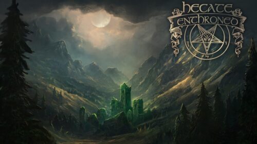 Hecate Enthroned Dark Fantasy Castle in Moonlight 4K PC Wallpaper