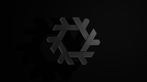 Minimalist Black Geometric Abstract Logo 4K PC Wallpaper