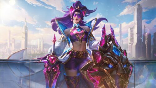League of Legends Prestige Brave Phoenix Vayne 4K Desktop Wallpaper