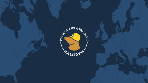Mullvad VPN Privacy Logo Minimalist Blue World Map PC Wallpaper