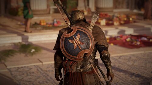Assassin Creed Odyssey Warrior With Winged Shield Desktop Wallpaper