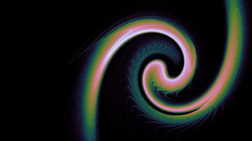 Abstract Neon Swirl Glowing Spiral Aesthetic 4K Wallpaper