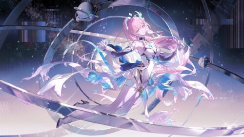 Elysia Honkai Impact 3rd Cosmic Anime Girl 4K Desktop Wallpaper
