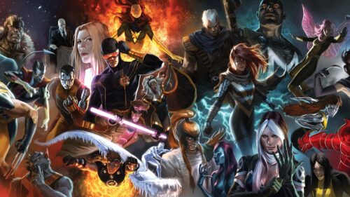 Epic X-Men Marvel Cinematic Universe Team Battle High Resolution Desktop Wallpaper