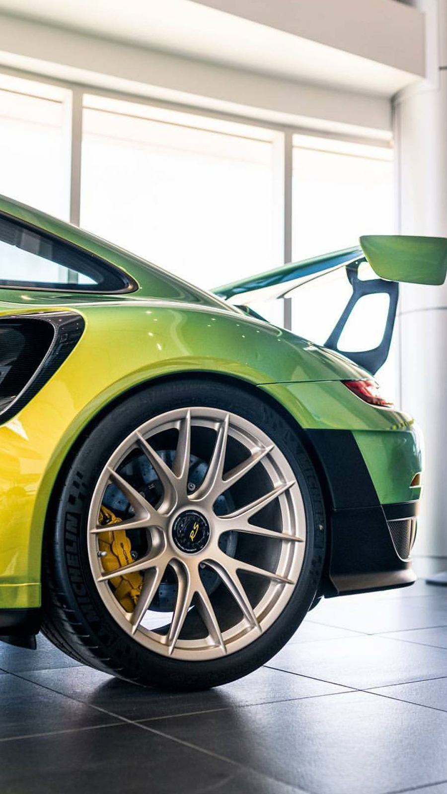 Lime porsche- cars hd wallpapers download