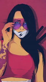 Ninja Girl Cartoons hd wallpapers free download