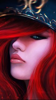 Red Girl Cartoons hd Wallpapers