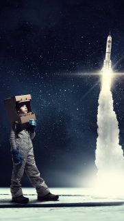 I will explore space . Mixed media