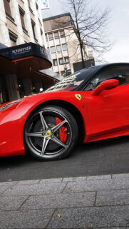 Red Ferrari 458 Italia Android Wallpaper