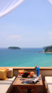 Summer Holiday Fresh Breakfast Ocean View Wallpaper