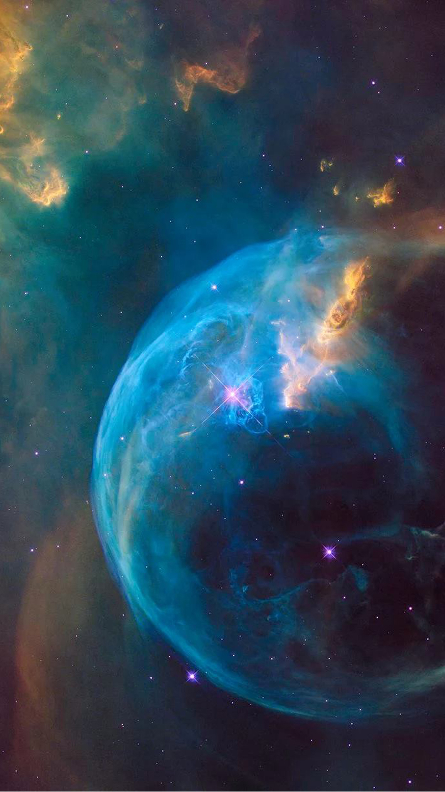 Supernova Blue Bubble Explosion Hubble Wallpaper